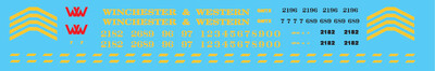 N Scale - Winchester Western GP38 Diesel Decal Set