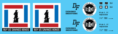 Bessemer & Lake Erie US Savings Bond Box Car Decals (BLE)