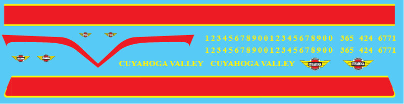 Cuyahoga Valley Scenic Locomotive Decals