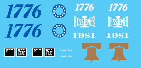 Bessemer &amp; Lake Erie Bicentennial Caboose Decal Set