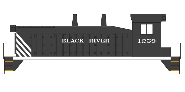 Black River &amp; Western SW1200 Switchers and Caboose Decal Set