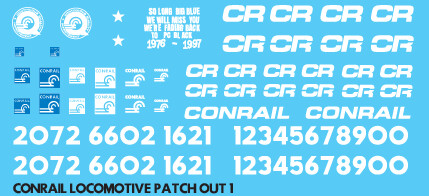 Conrail Paint Out Decal Set