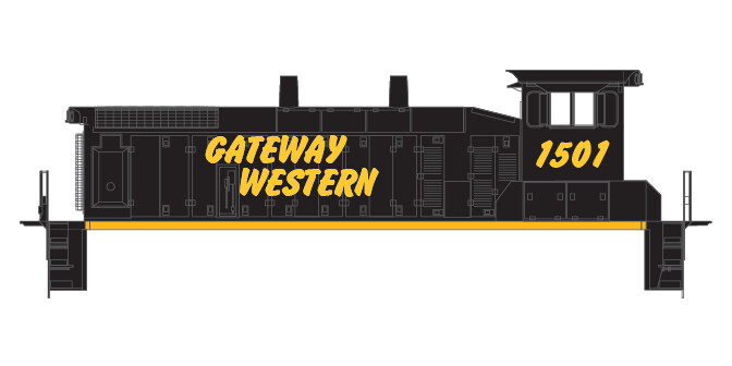 Gateway Western (GWWR) Locomotive Decal Set