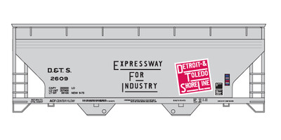 N Scale - Detroit &amp; Toledo Shore Line 2 Bay ACF Covered Hopper Decals (DTSL)