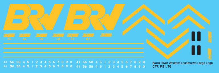 Black River Western Locomotive Large Logo Decals