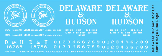 HO Scale - Delaware Hudson Box Car 40ft Bridge Line Logo