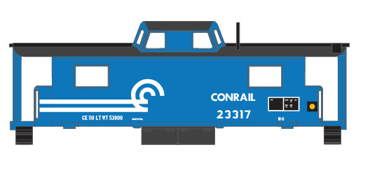 Conrail Caboose N-8 Med Logo Decals