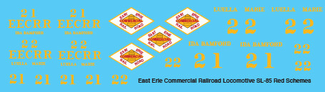 East Erie Commercial SL-85 Red Scheme Decals