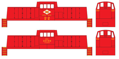 East Erie Commercial SL-85 Red Scheme Decals