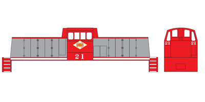 East Erie Commercial SL-85 Red Gray Scheme Decals