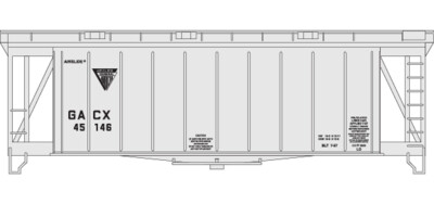 HO Scale - General American Covered Hopper 40ft Airslide Decals