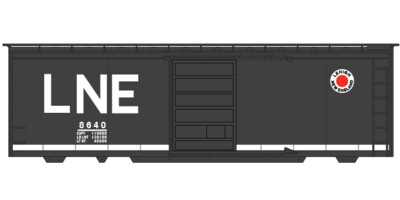 N Scale - Lehigh New England Box Car Black White Decals