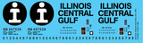 Illinois Central Gulf Box Car 40ft Orange Large Logo Decals