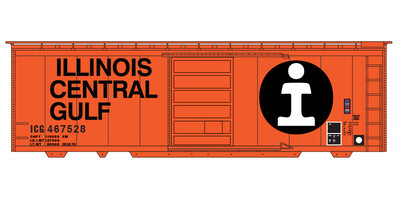 Illinois Central Gulf Box Car 40ft Orange Large Logo Decals