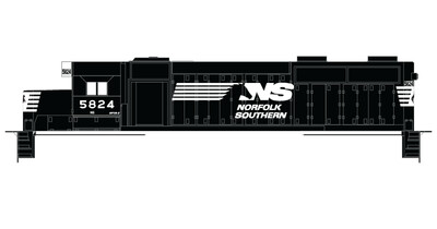 N Scale - Norfolk Southern Loco GP38-2 Horsehead Scheme