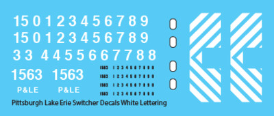 Pittsburgh Lake Erie Loco Switchers White Lettering Decals