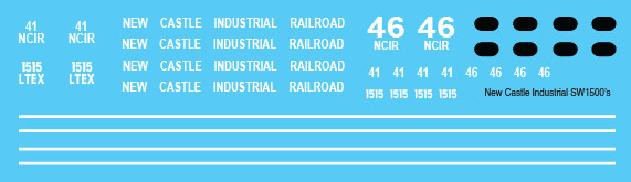New Castle Industrial Switchers Decal Set