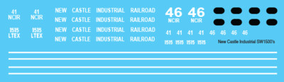 N Scale - New Castle Industrial Switchers Decal Set