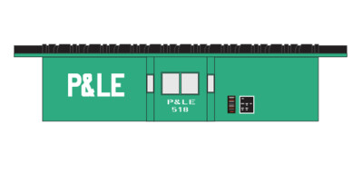 N Scale - Pittsburgh Lake Erie Caboose Green White Scheme Decals