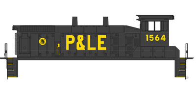 N Scale - Pittsburgh Lake Erie Loco Switchers Yellow Lettering Decals
