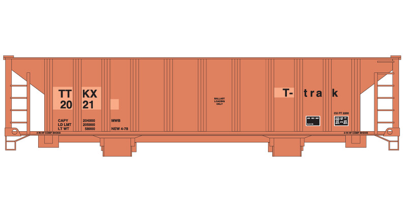 TTRAK Ballast Hopper Decals