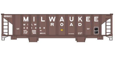 Milwaukee Road Open Hopper Ballast 41ft Decals