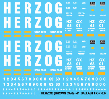 Herzog Open Hopper Ballast 41ft Decals