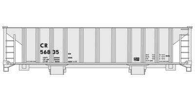 N Scale - Conrail Open Hopper Ballast 41ft Decals
