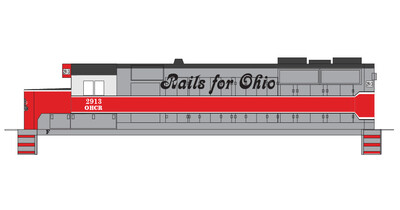 Rails for Ohio GP35 Locomotive Decal Set (OHCR)