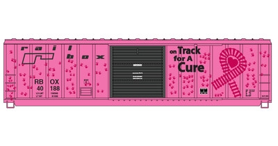 N Scale - Railbox Pink On Track for a Cure Hands Add-on - RBox 40188