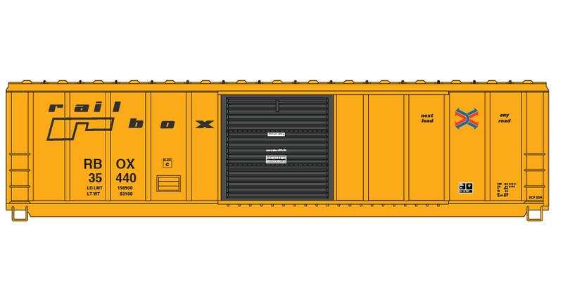 Railbox Box Car Modern Scheme Decals