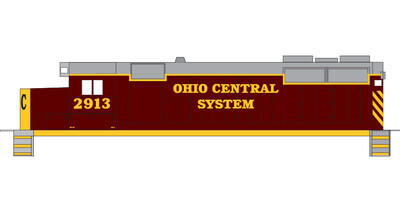 HO Scale - Ohio Central Maroon &amp; Gray Locomotives