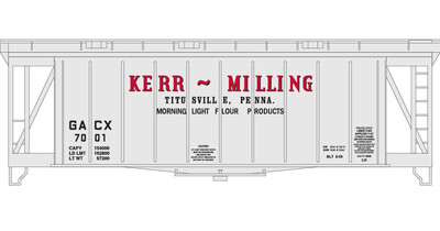HO Scale - Kerr Milling Covered Hopper 40ft Airslide Decals