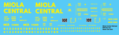 Miola Central Box Car 50ft Lettering One Side