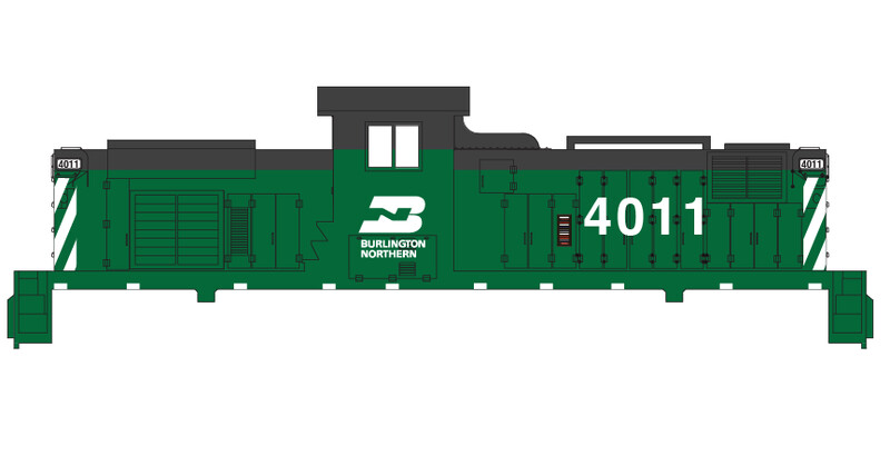Burlington Northern Alco C415 Locomotive Decals