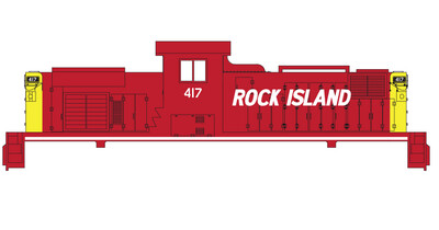 Rock Island C415 Red Yellow Locomotive Decals