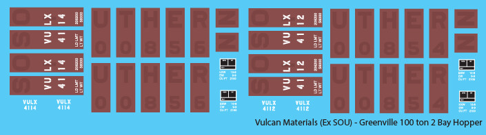 Vulcan Minerals Open Hopper 100t ex SOU Patched Decals