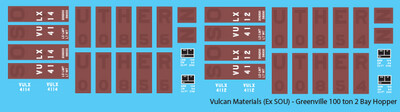 N Scale - Vulcan Minerals Open Hopper 100t ex SOU Patched Decals