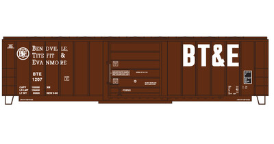 Bendville Titefit &amp; Evenmore Railroad Brown Box Car Decals