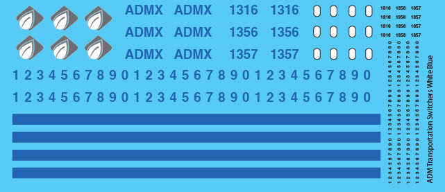ADM Transportation Switcher Locomotives White Blue