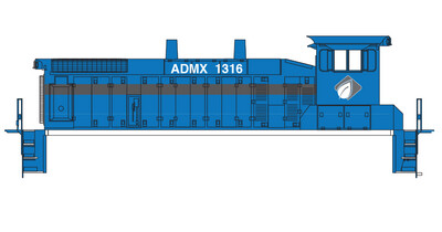 ADM Transportation Switcher Locomotives Blue Gray