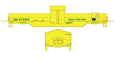 Burlington Northern MOW Scale Test Car Decals