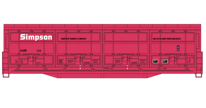 Arcata Mad River All Door Box Car Decals​