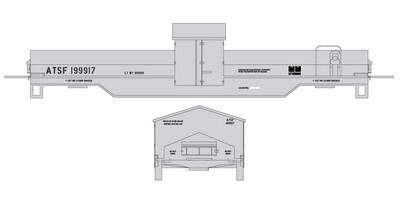 Santa Fe MOW Scale Test Car Stencil Font Decals