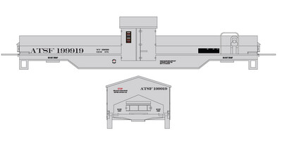 Santa Fe MOW Scale Test Car Serif Font Decals