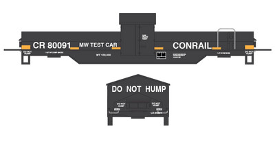 Conrail MOW Scale Test Black Scheme Decals