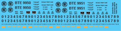N Scale - Bendville Titefit Evenmore MOW Scale Test Car Decals