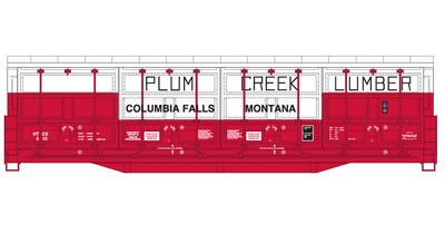 Plum Creek Lumber Products All Door Box Car Decals