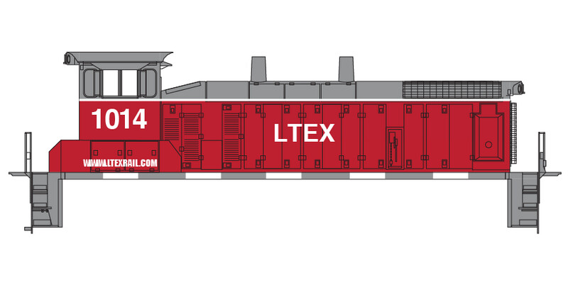LTEX SW1500 Locomotive Name Only Decals