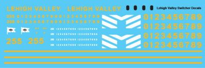 Lehigh Valley Locomotive Switcher Decals